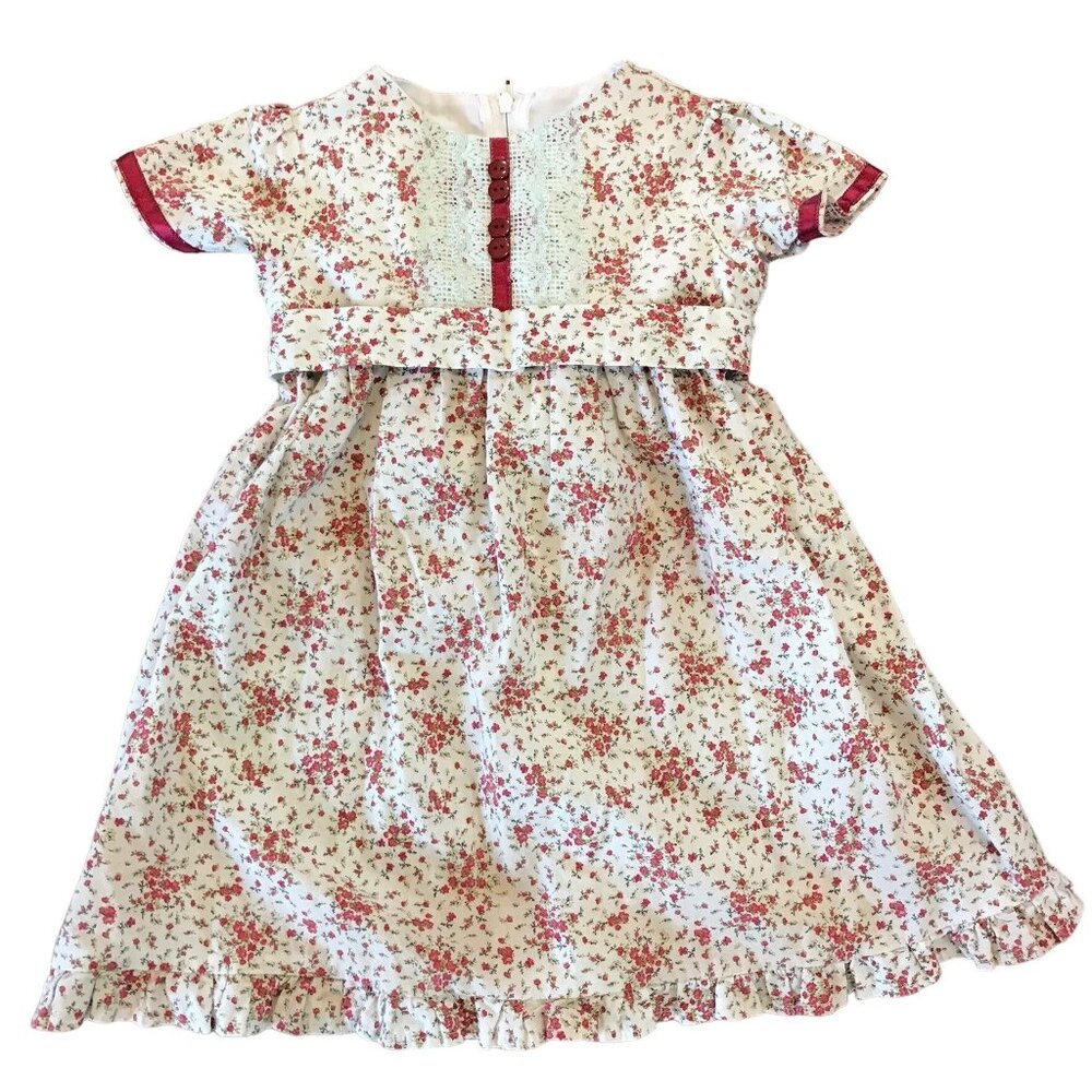 Toddler Baby Girl Floral Handmade Cottagecore Prairie Dress Size‎ 2T Holiday